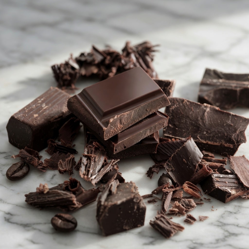 Dark chocolate squares