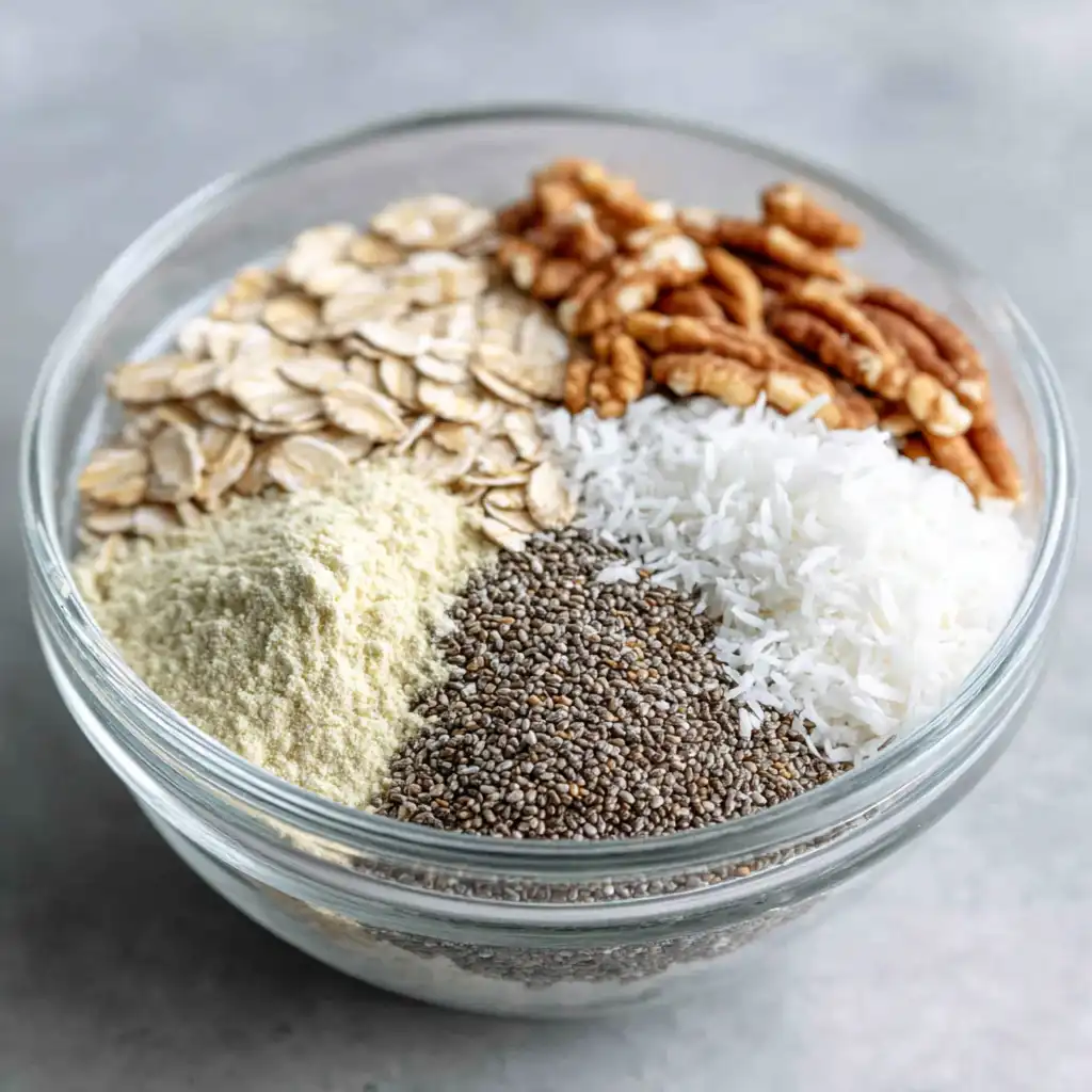 Mashed bananas being mixed with wet ingredients in a bowl