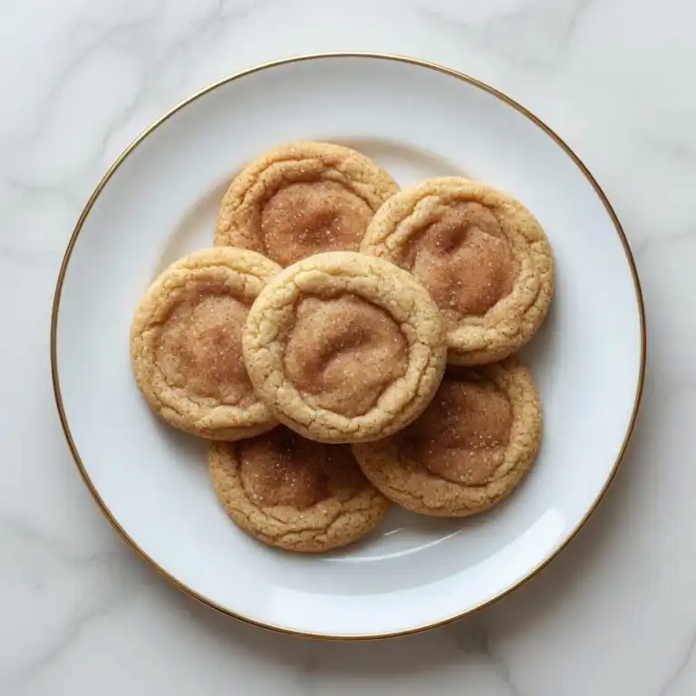 Freshly baked low-FODMAP vegan snickerdoodle cookies on a wire cooling rack