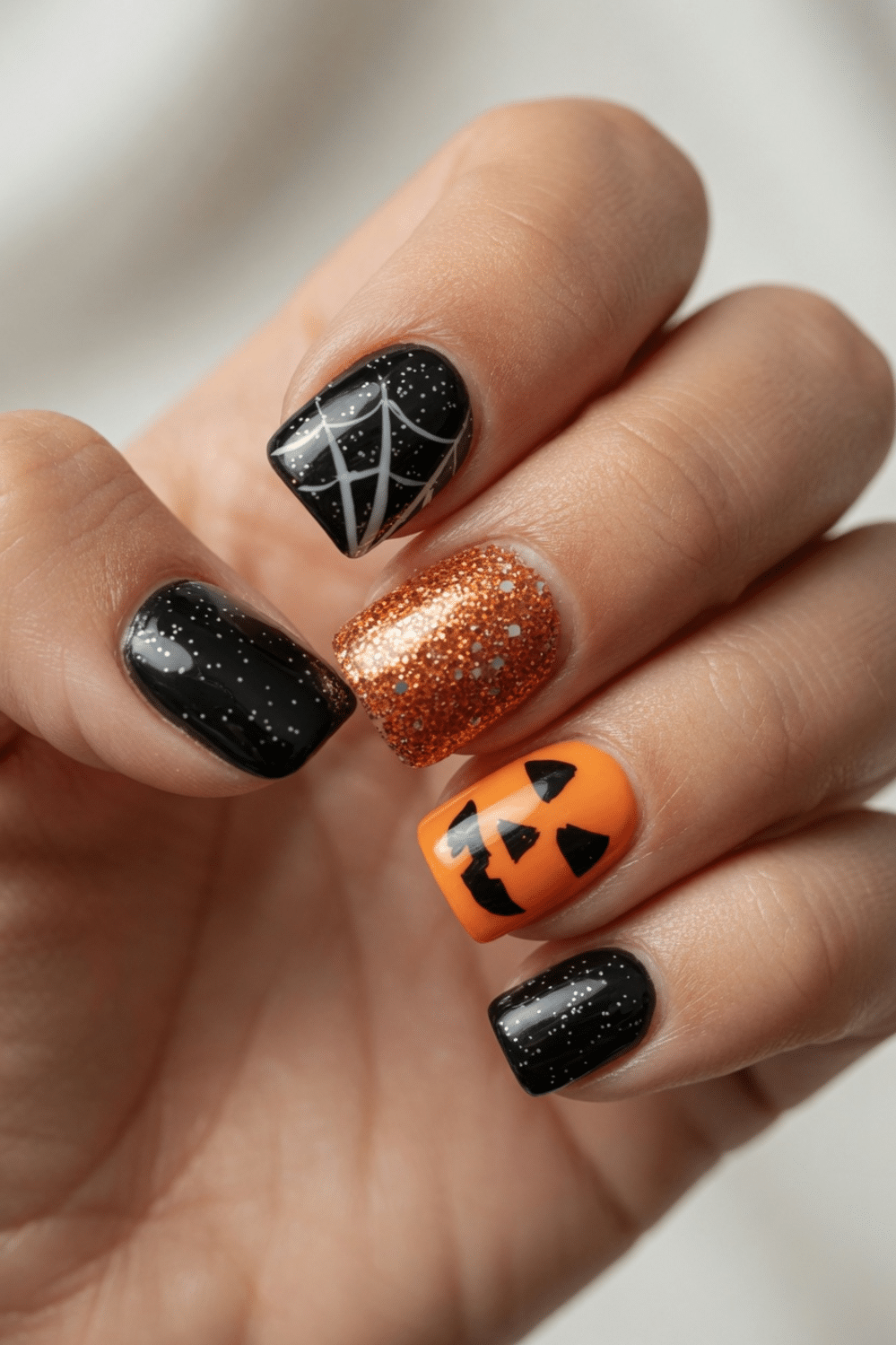 black nails inspo