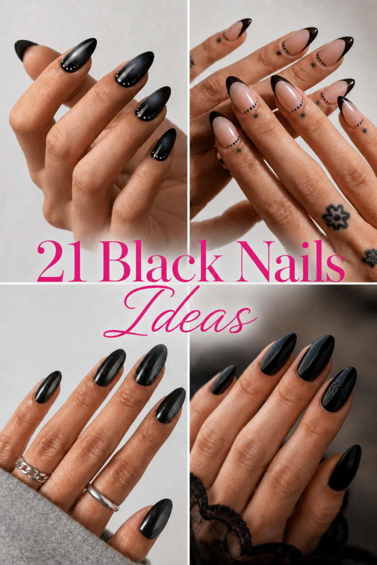 21 Black Nails Ideas