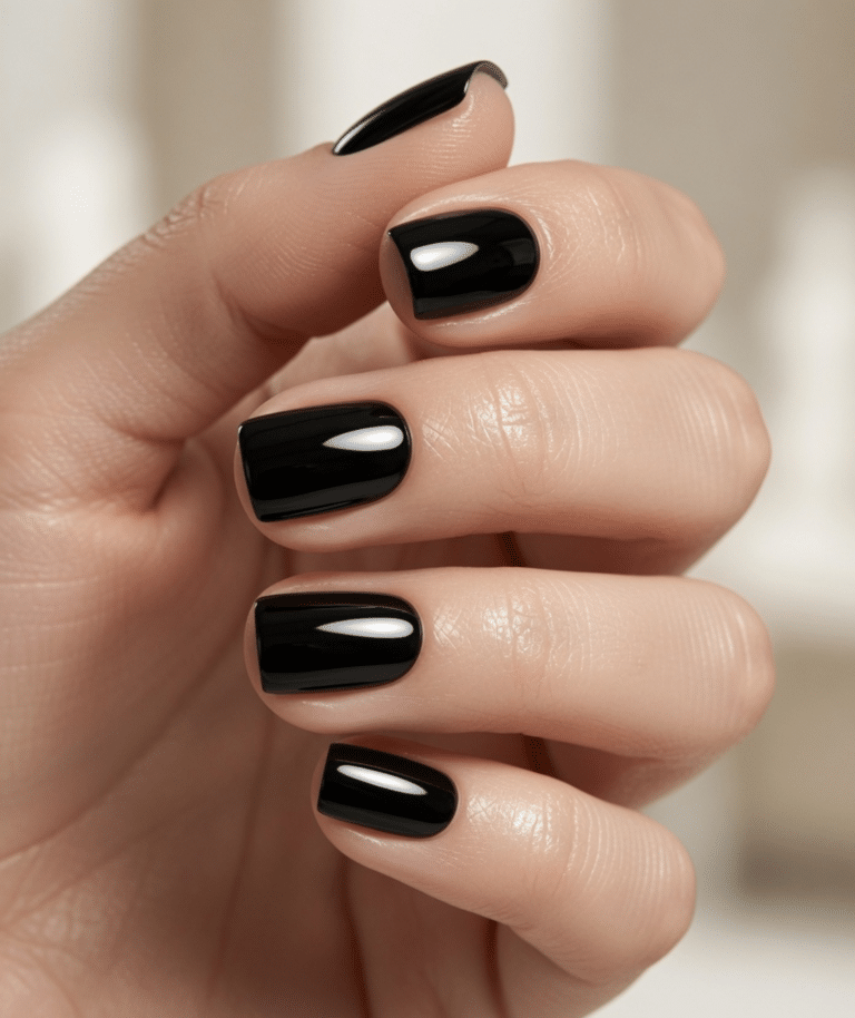 black nails short