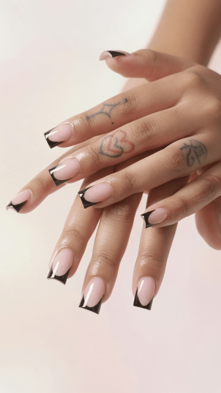 black nails short