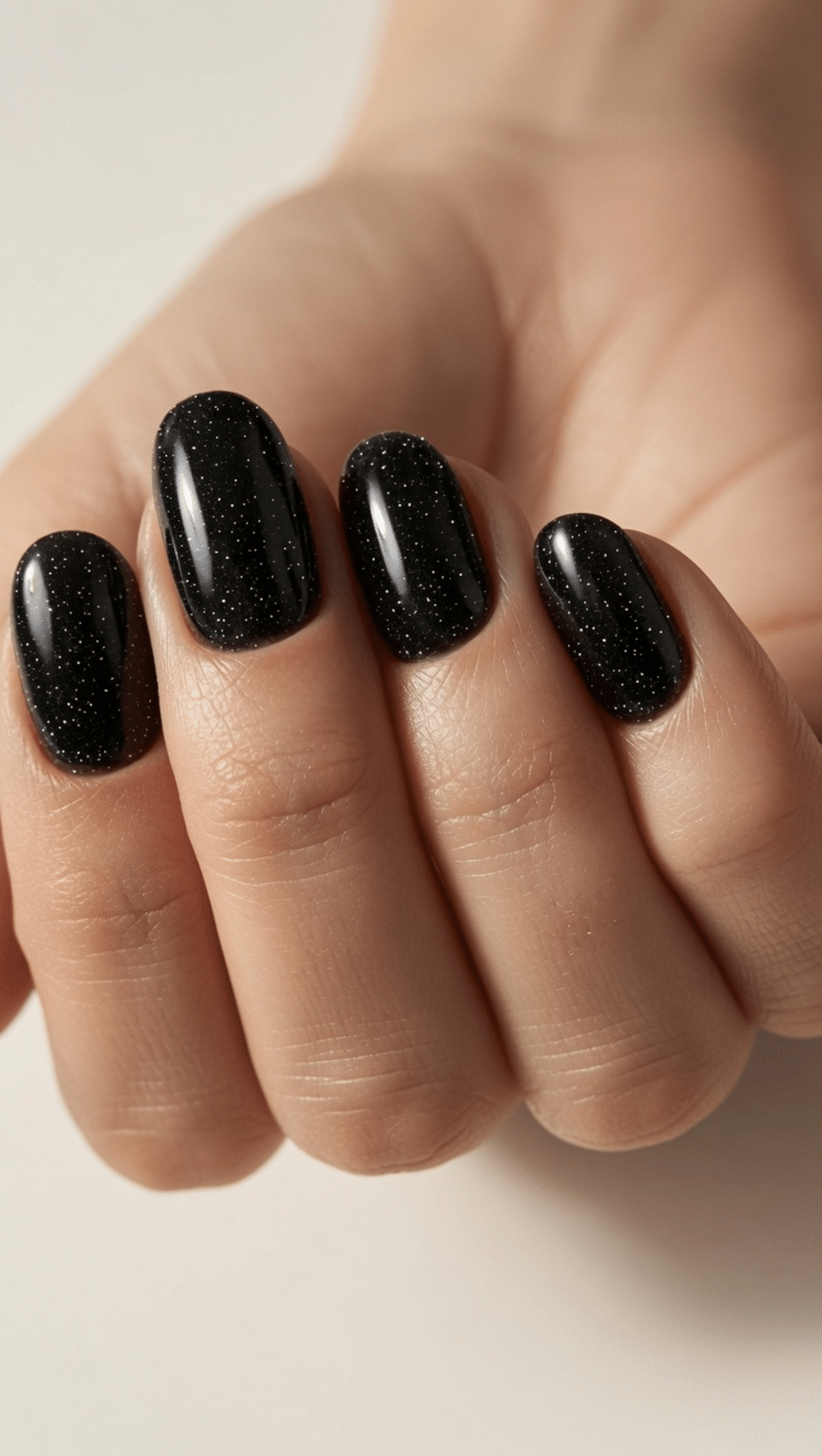 black nails with designs