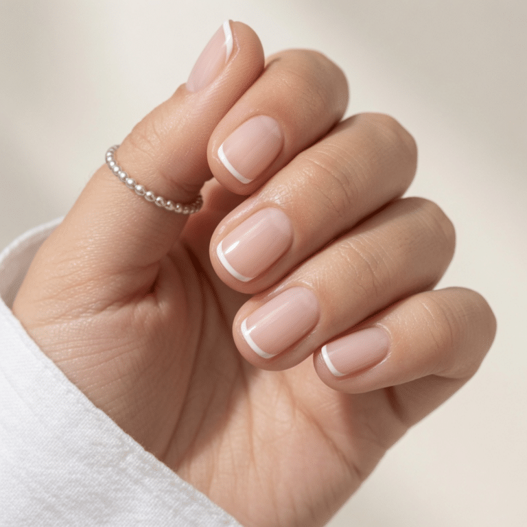 french tip nails short