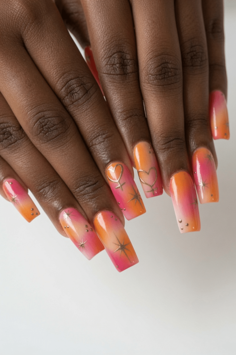 funky colorful nails