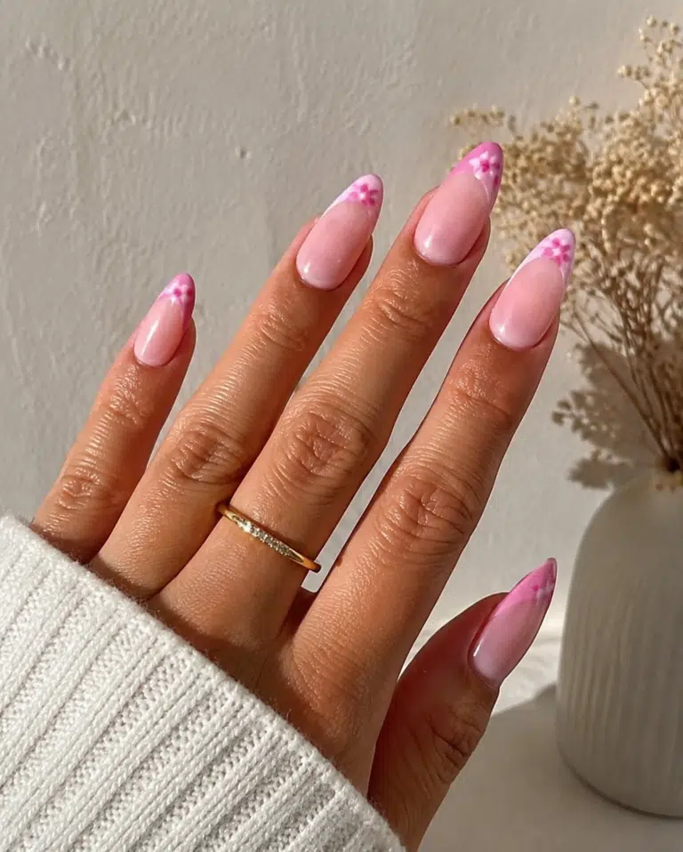 13 French Tip Nail Ideas 7 Pink French Tip Nails