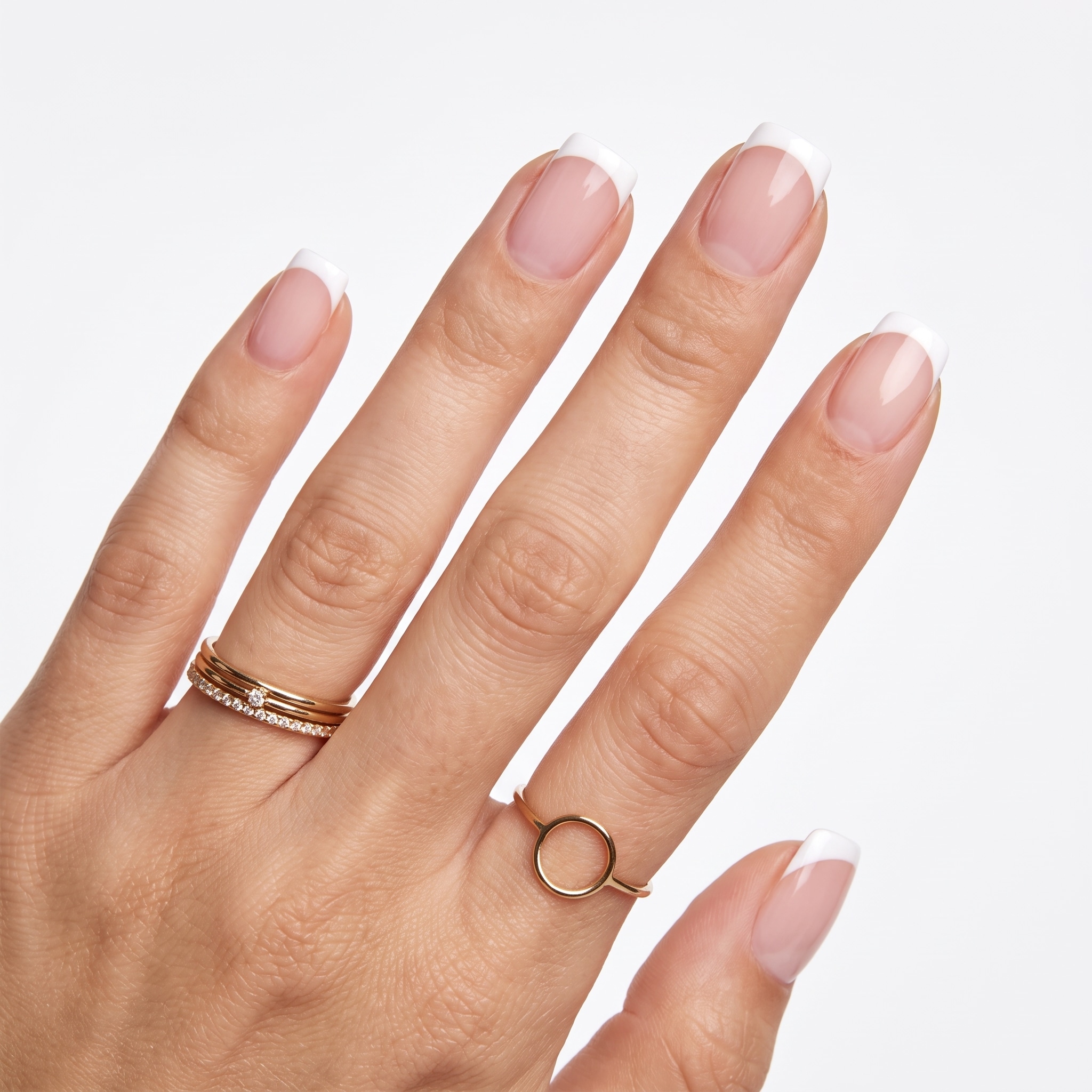 short french tip press on nails 05 everyday glossy