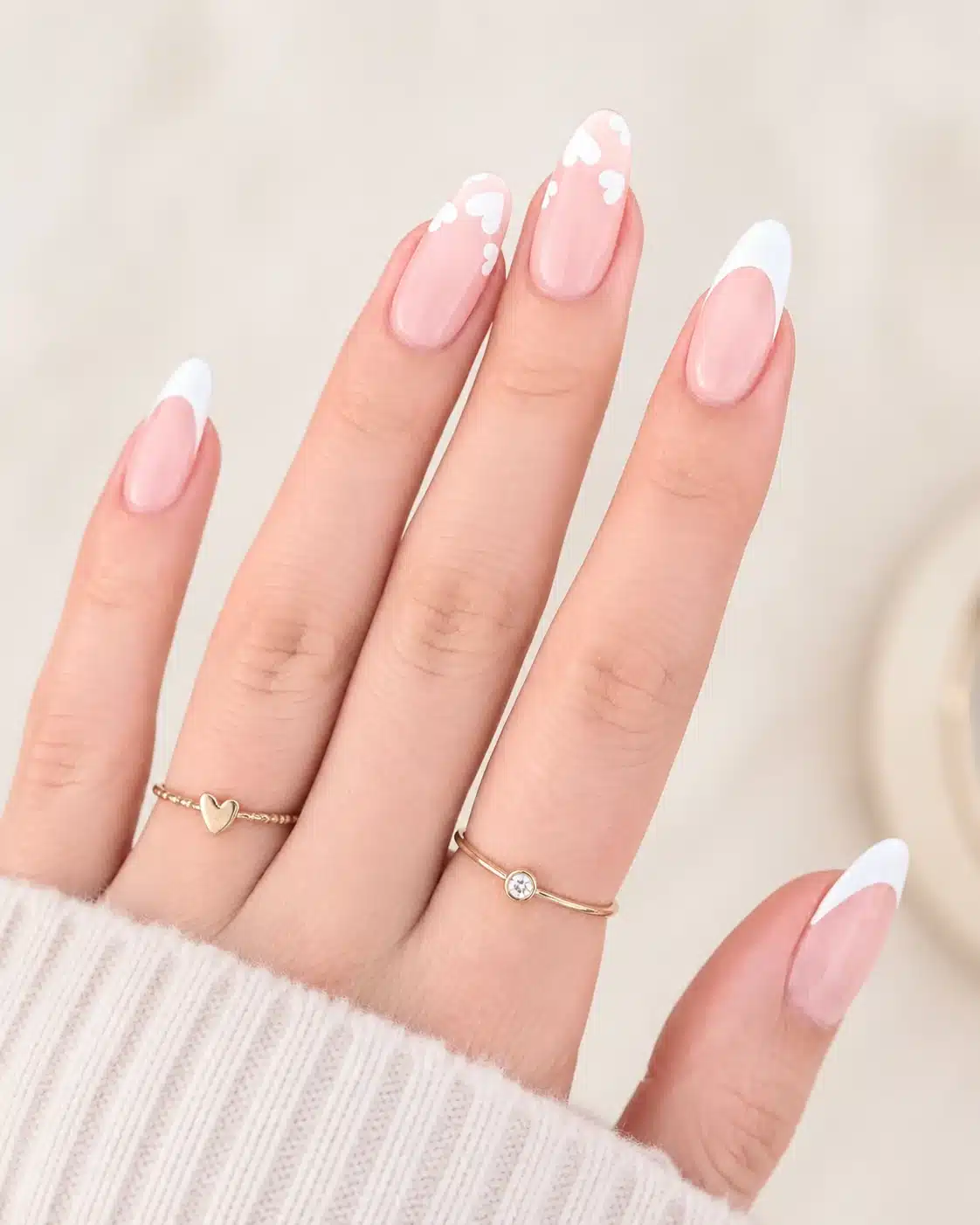 French Tip Nail Tips: Types, Sizing & Application Guide 7 Pink and white almond French tip nail tips