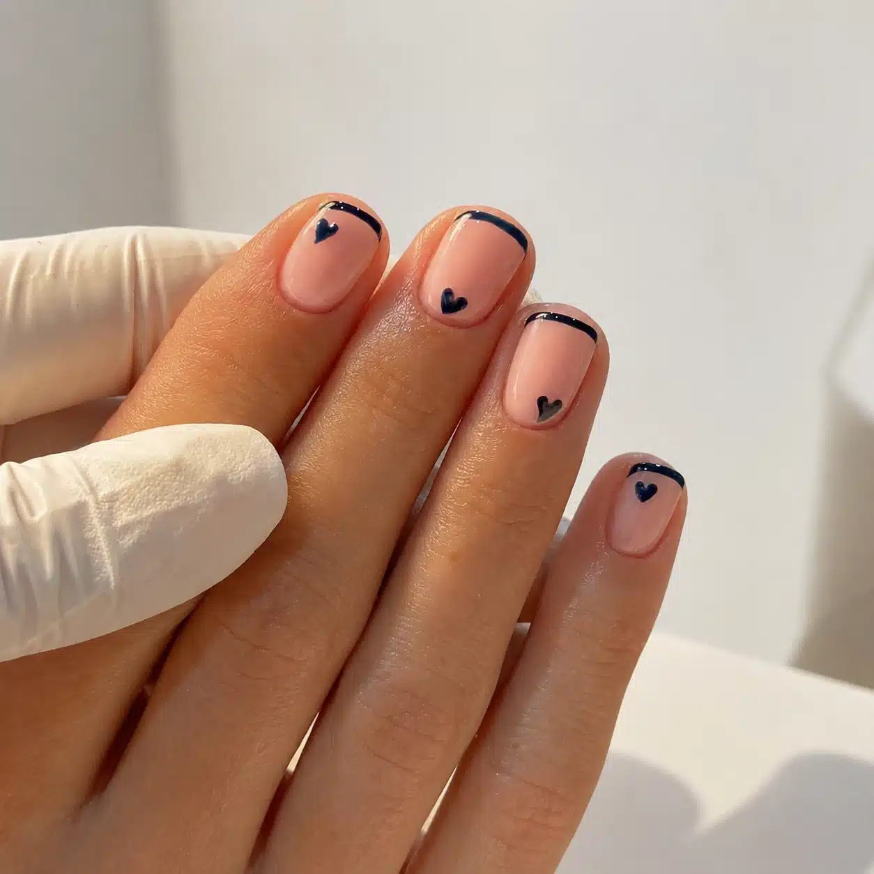 French Tip Nail Polish: Best Colors, Formulas & DIY Guide 6 Black micro French tip nail polish on short nails