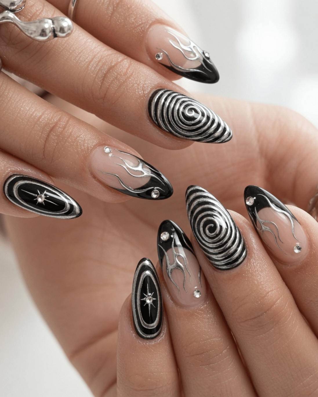 black nails