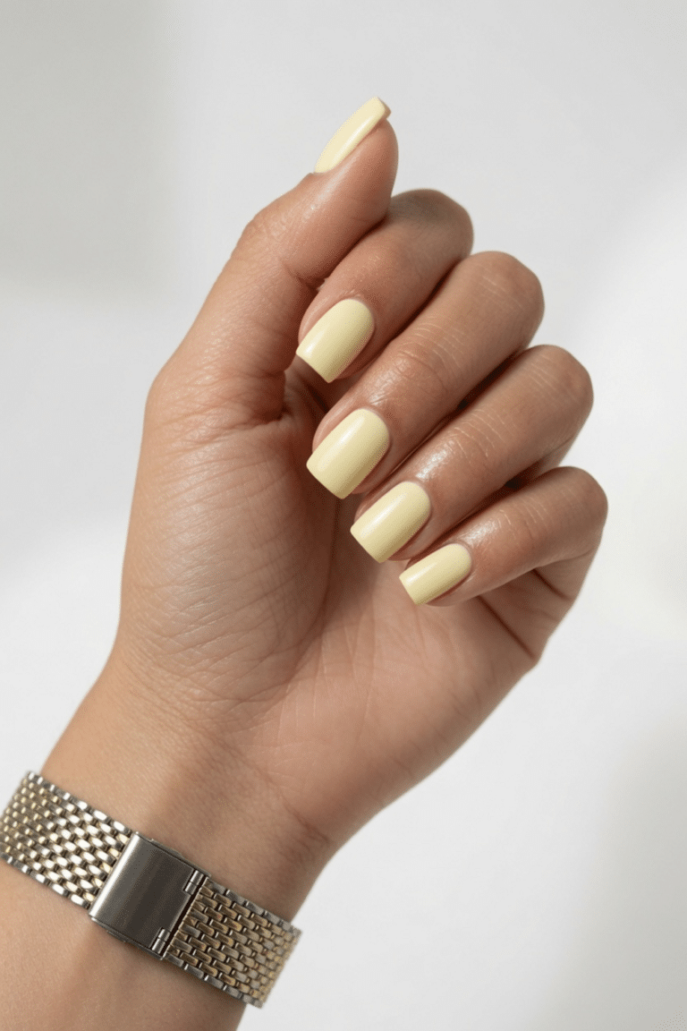 butter yellow nails