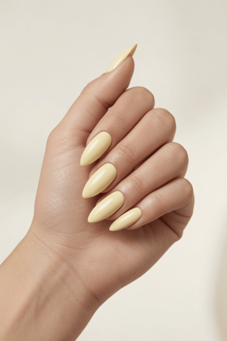 butter yellow nails