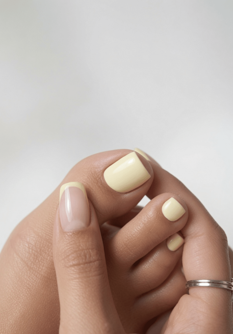 butter yellow nails