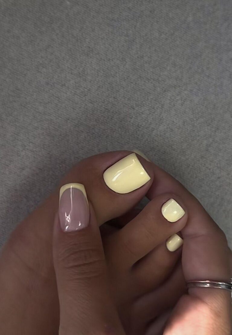 butter yellow nails