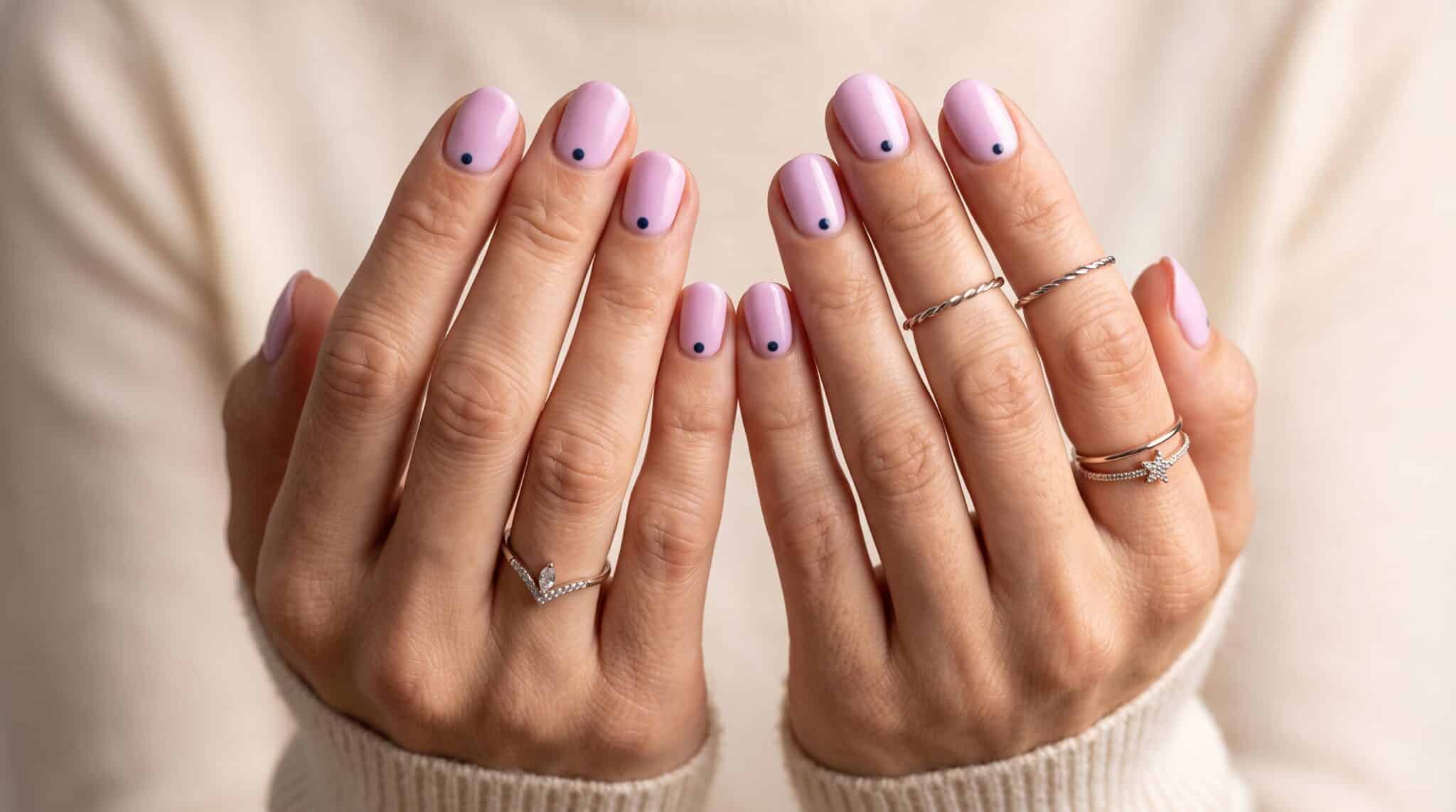 Do my nails with me at home with colorful press-on nails and a playful finished manicure