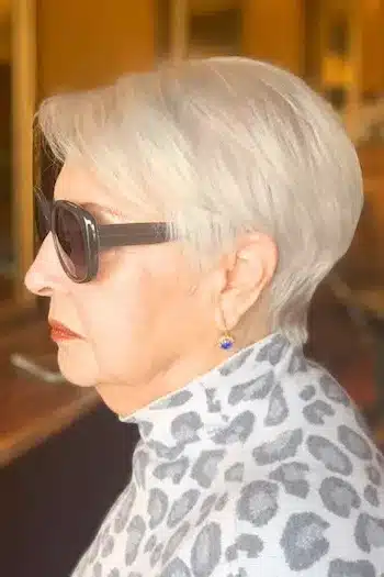 34 Elegant Short Hairstyles for Women Over 70 with Fine Hair 13 Tapered Side-Swept Pixie for women over 70 with fine hair