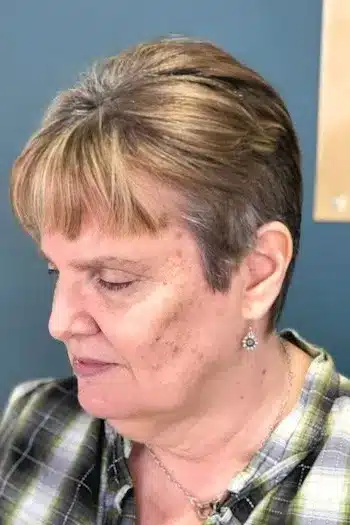 Sleek Brown Pixie With Fringe hairstyle
