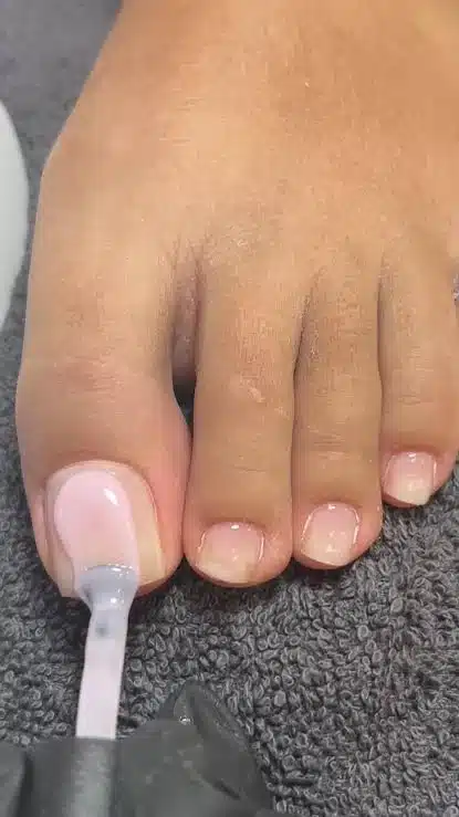 Milky Pink Toes: The Glossy Pedicure That Goes With Everything 4 Creamy ballet pink pedicure with a luminous finish