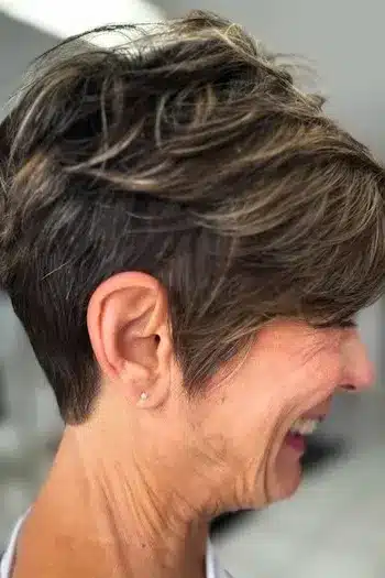 Deep-Rooted Pixie With Light Highlights hairstyle