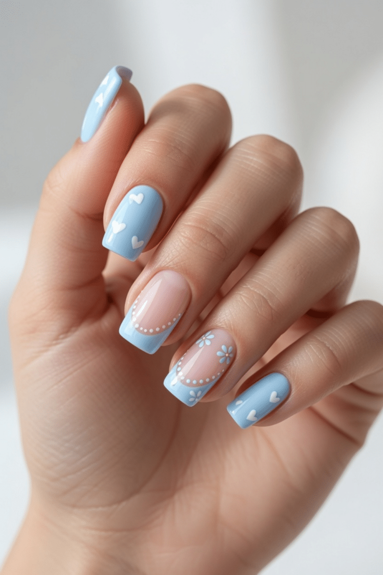 light blue nail ideas