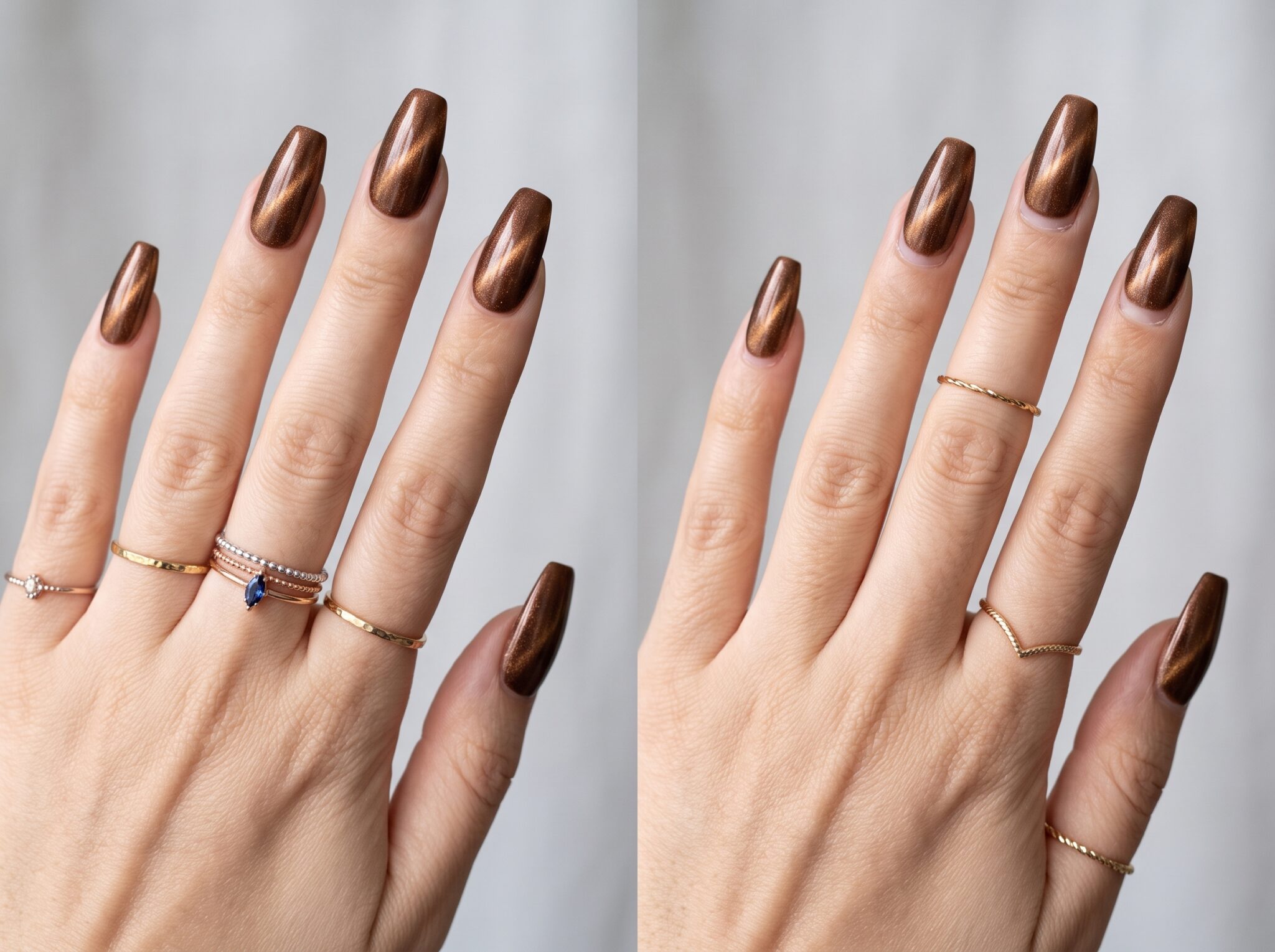 Light Blue Press-On Nails Result Light blue press-on nails with a glossy clean manicure finish