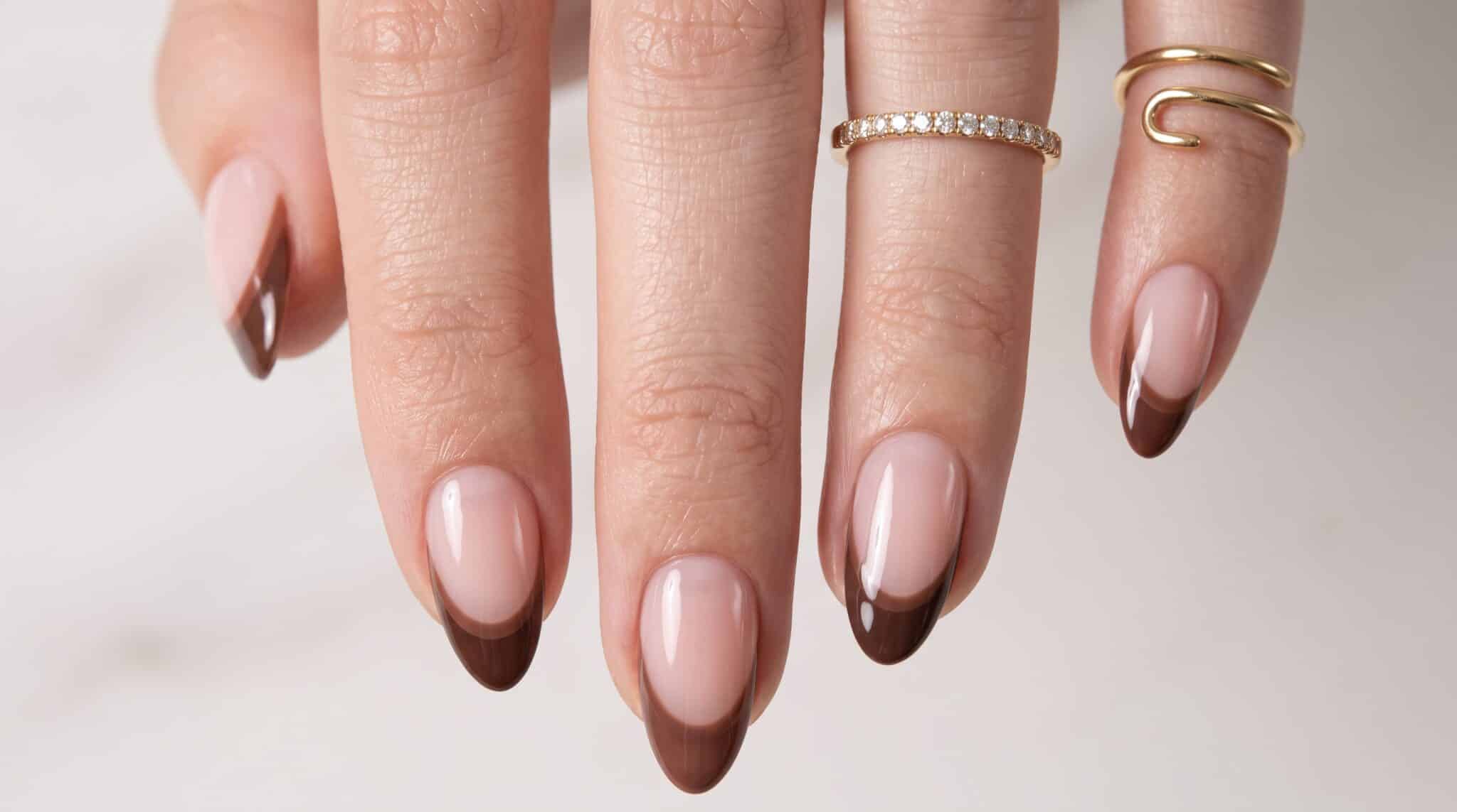 Press-on nails hand pose showing a clean long-lasting manicure