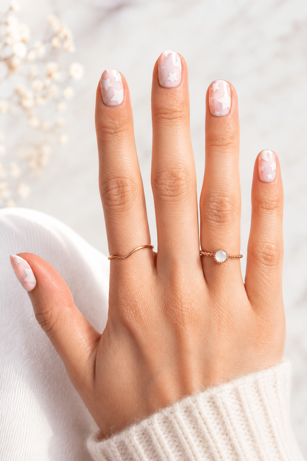 Milky white super short press on nails with a clean glossy look