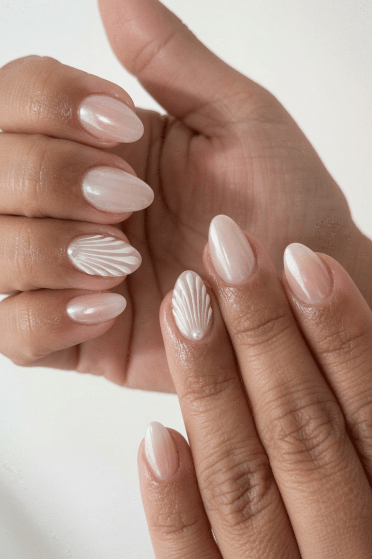 pearl chrome nails