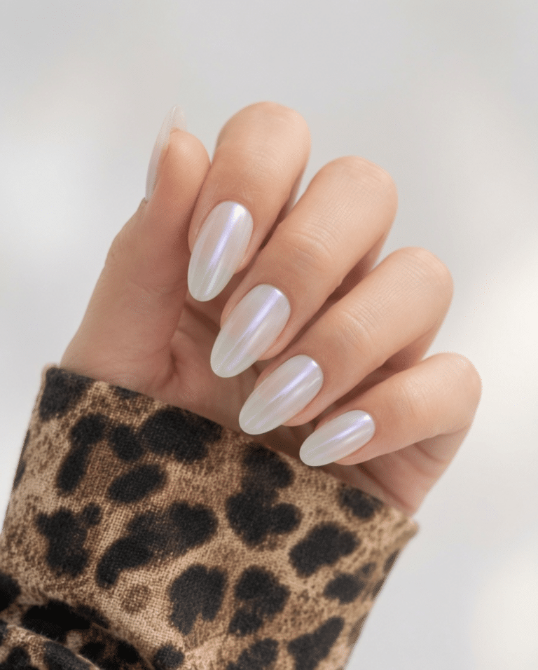 pearl chrome nails