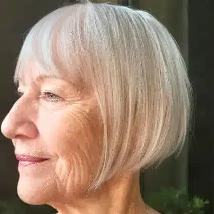 30+ Radiant Short Hairstyles for Women Over 70 With Fine Hair 18 Light Wispy Bob With Bangs hairstyle