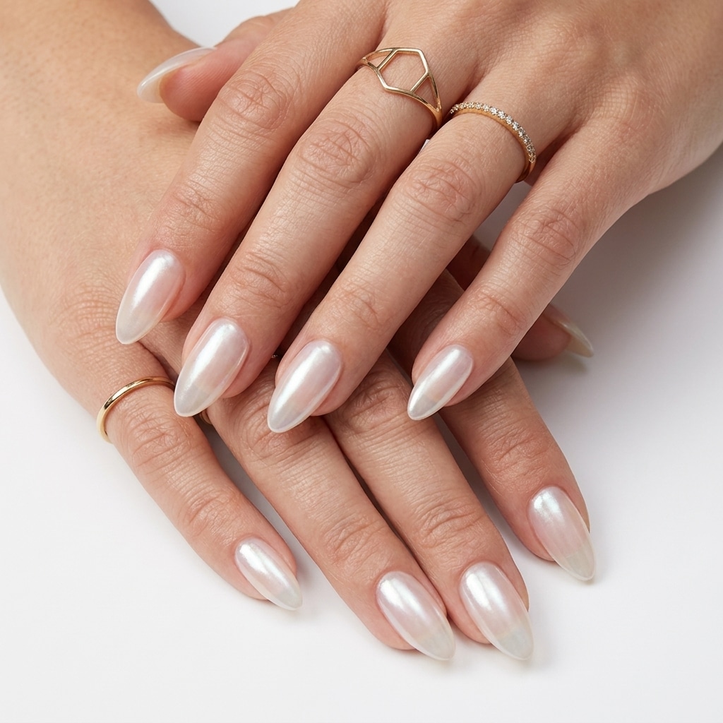 Soft pink reusable press-ons with delicate bow accent nail art