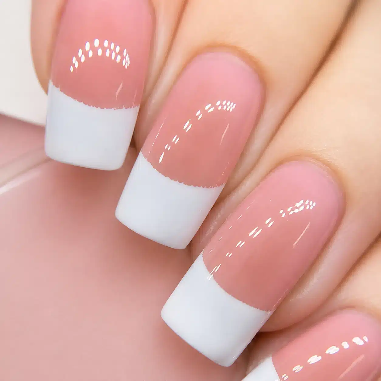 French Tip Nail Polish: Best Colors, Formulas & DIY Guide 3 Soft nude base polish with wide white French tips
