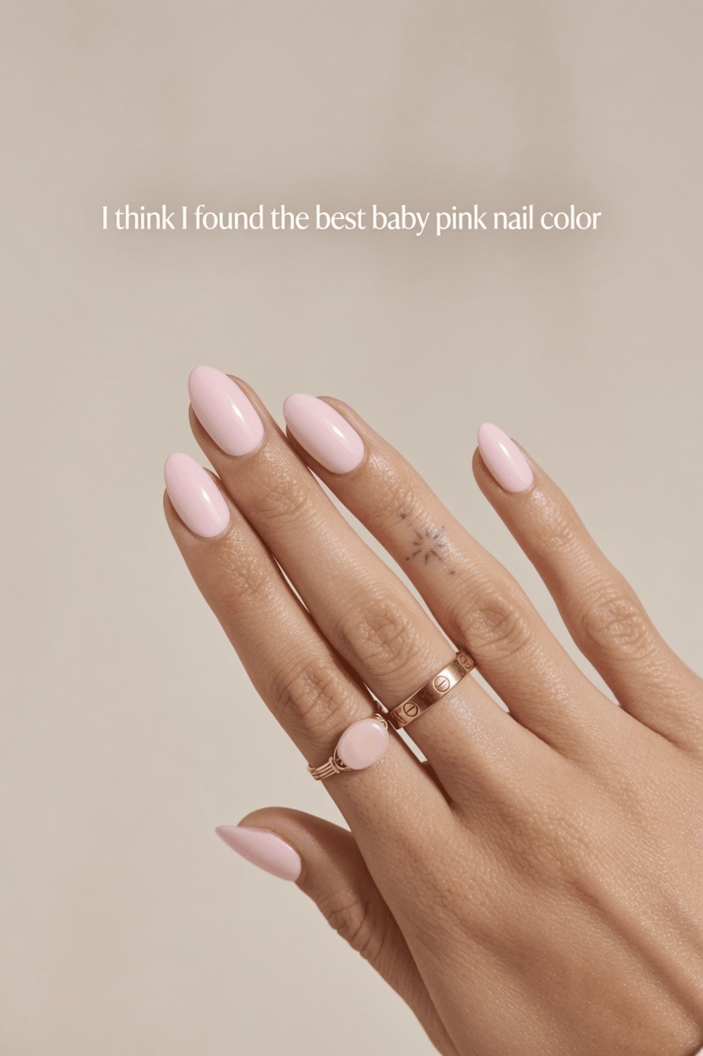soft pink almond nails