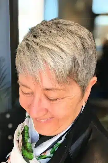 Polished Tapered Pixie With Bangs And Texture hairstyle