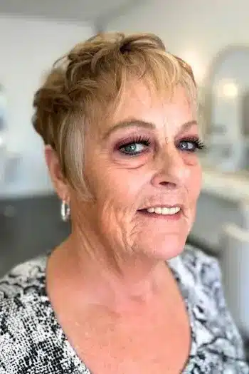 Wavy Pixie With Face-Framing Pieces haircut for women over 60
