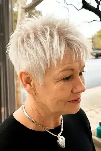 30+ Radiant Short Hairstyles for Women Over 70 With Fine Hair 17 Piecey Lifted Pixie hairstyle