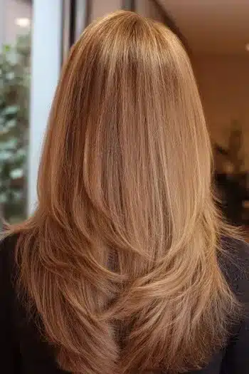 Feathered layers throughout long fine hair, featured in 30 inspiring long hairstyles for women over 50 with fine hair.