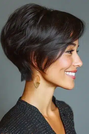 31 Bixie Haircuts That Blend Bob Shape with Pixie Ease 12 Stacked Bixie for Fine Hair — bixie haircuts