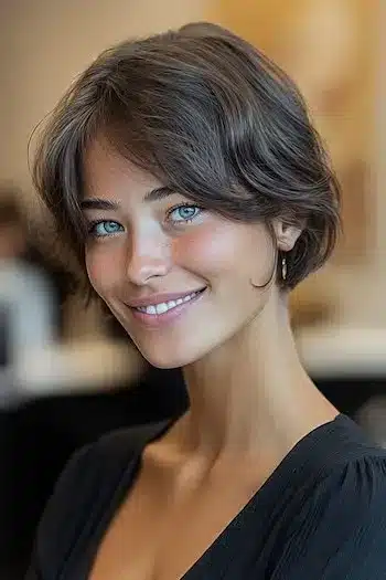 31 Bixie Haircuts That Blend Bob Shape with Pixie Ease 23 Rounded Bixie with Side Bangs — bixie haircuts