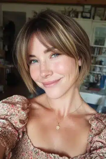 31 Bixie Haircuts That Blend Bob Shape with Pixie Ease 27 Dimensional Highlighted Bixie with Fringe — bixie haircuts
