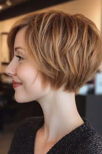 31 Bixie Haircuts That Blend Bob Shape with Pixie Ease 9 Voluminous Bixie with Piecey Highlights — bixie haircuts
