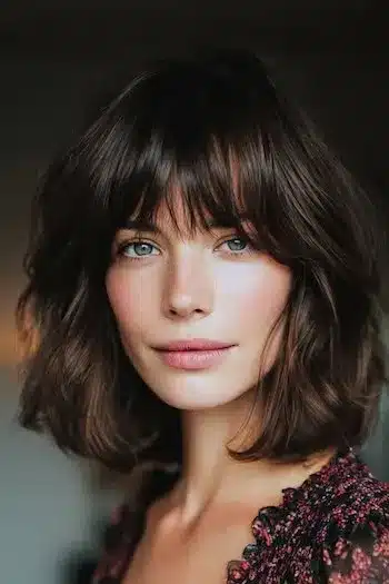 31 Gorgeous Haircuts in Your 30s That Feel Fresh and Modern 23 Tousled bob with bangs included in 31 Gorgeous Haircuts That Look Even Better In Your 30s