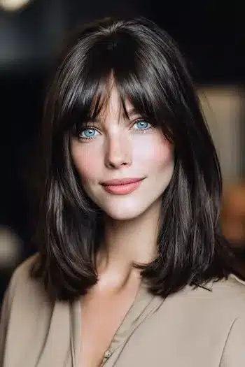 31 Gorgeous Haircuts in Your 30s That Feel Fresh and Modern 30 Lob with bangs included in 31 Gorgeous Haircuts That Look Even Better In Your 30s