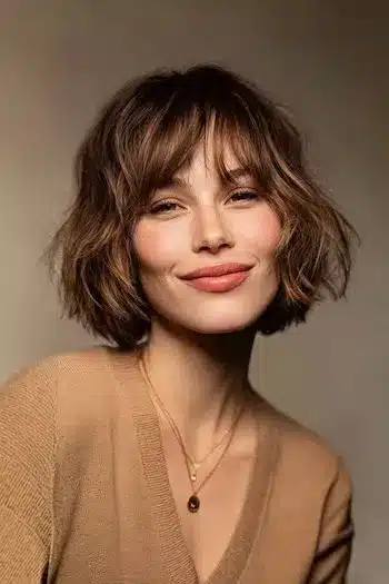 31 Hairstyles With Bangs That Prove A Little Fringe Goes A Long Way 14 A timeless French bob with a straight fringe, highlighting the 31 Hairstyles With Bangs That Prove A Little Fringe Goes A Long Way - Parisfy