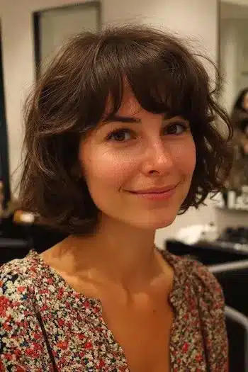 31 Hairstyles With Bangs That Prove A Little Fringe Goes A Long Way 30 Tousled bob cut with a textured fringe, from the 31 Hairstyles With Bangs That Prove A Little Fringe Goes A Long Way - Parisfy