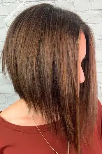 Choppy Long Angled Bob Haircut