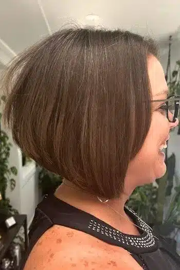 Short Angled Bob for Thick Hair Haircut