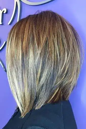 Textured Angled Lob Haircut