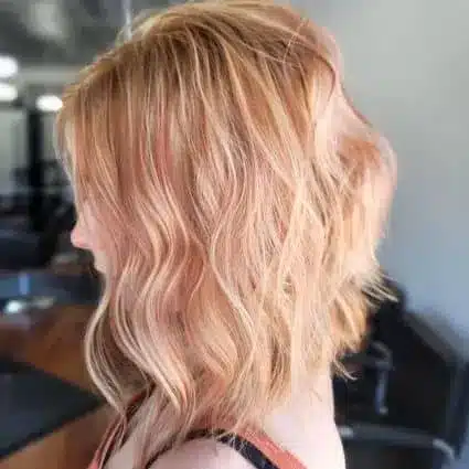 Wavy Messy Angled Long Bob Haircut